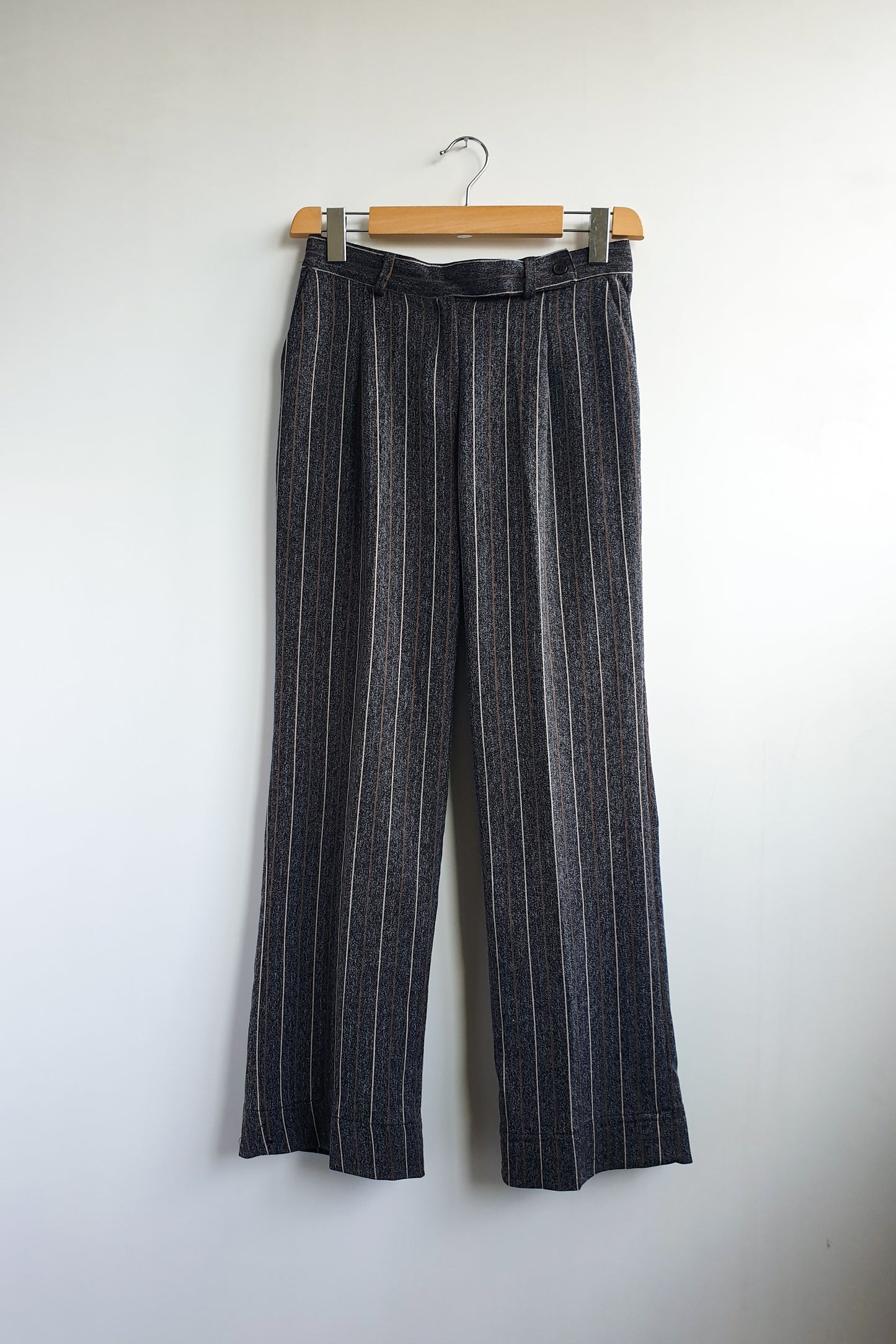 PINSTRIPED GRAY TROUSERS - 36