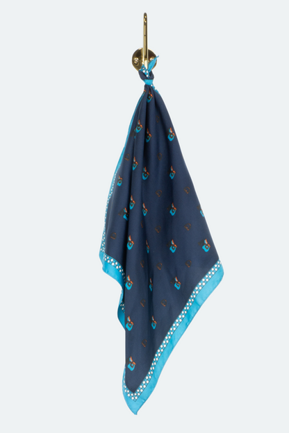 BLUE PATTERN SCARF