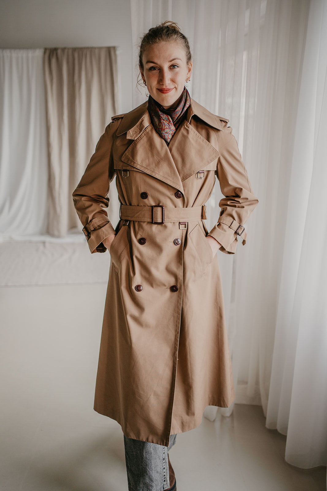 Vintage dames designer trenchcoat